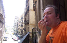 Chris toking in spain