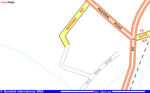 map of Paki Paki turn-off from mulitmap