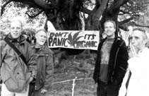 Stuey, Harry, Chris and Mike at the GE-Free rally